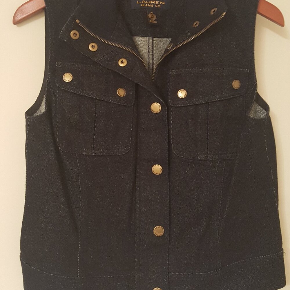 Ralph Lauren Dark Denim Sleeveless Vest - Size Medium